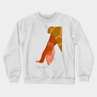 Metallic spiral high-heel shoe - Transparent background Crewneck Sweatshirt